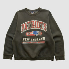 New England Patriots Pro Player 90s Pullover Sweatshirt - Charcoal Vintage for sale