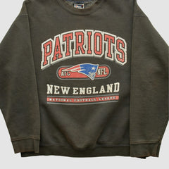 New England Patriots Pro Player 90s Pullover Sweatshirt - Charcoal Vintage for sale
