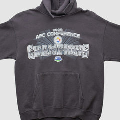 Pittsburgh Steelers NFL 2008 Hooded Pullover Sweatshirt - Black Vintage discount