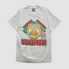 Los Angeles Lakers Screen Stars Best 1991 T-shirt - White Vintage | Vintage on sale
