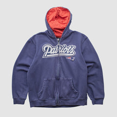 New England Patriots NFL 2010s Hooded Full Zip Sweatshirt - Navy Vintage online