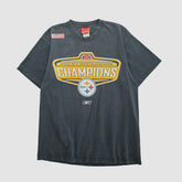 Pittsburgh Steelers Reebok 2002 T-shirt - Black Vintage on sale