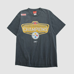 Pittsburgh Steelers Reebok 2002 T-shirt - Black Vintage on sale