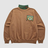 Green Bay Packers Majestic 90s Pullover Sweatshirt - Clay Vintage on sale
