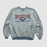 Denver Broncos Lee Apparel 90s Pullover Sweatshirt - Heather Gray Vintage outlet