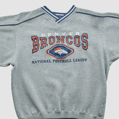 Denver Broncos Lee Apparel 90s Pullover Sweatshirt - Heather Gray Vintage outlet