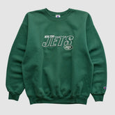 New York Jets Champion 2000s Pullover Sweatshirt - Green Vintage sale