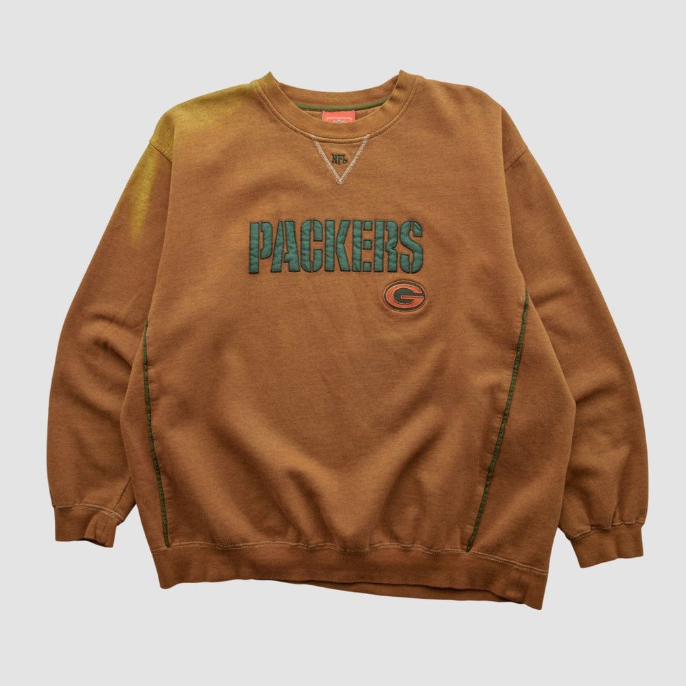 Green Bay Packers NFL 2000s Pullover Sweatshirt - Brown Vintage for sale
