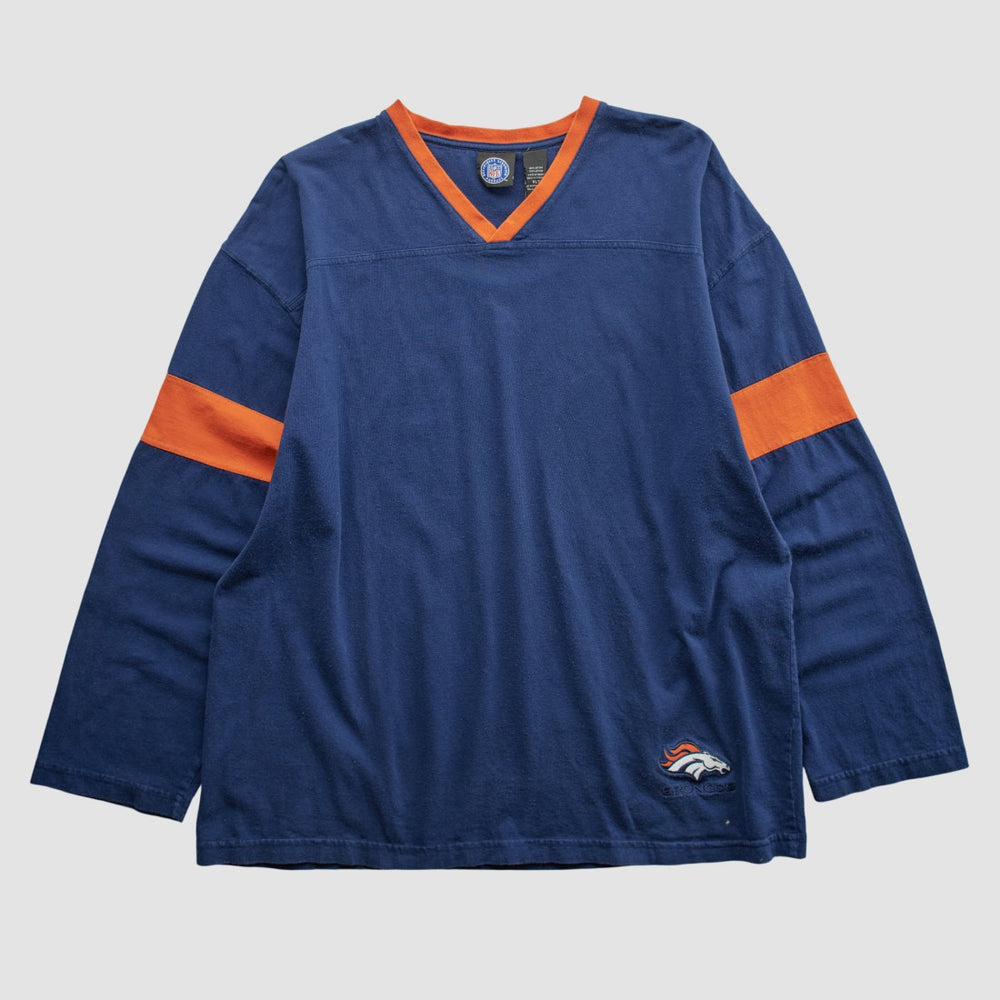 Denver Broncos NFL 2000s Long Sleeve T-shirt - Navy Vintage online