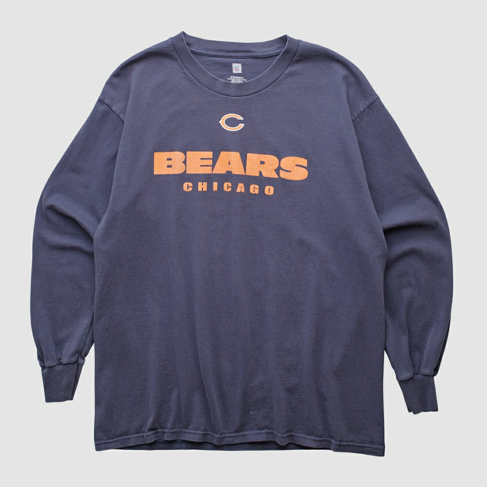Chicago Bears NFL 2000s Long Sleeve T-shirt - Navy Vintage for sale