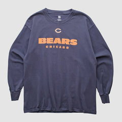 Chicago Bears NFL 2000s Long Sleeve T-shirt - Navy Vintage for sale