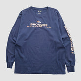 Denver Broncos NFL 2010s Long Sleeve T-shirt - Navy Vintage outlet