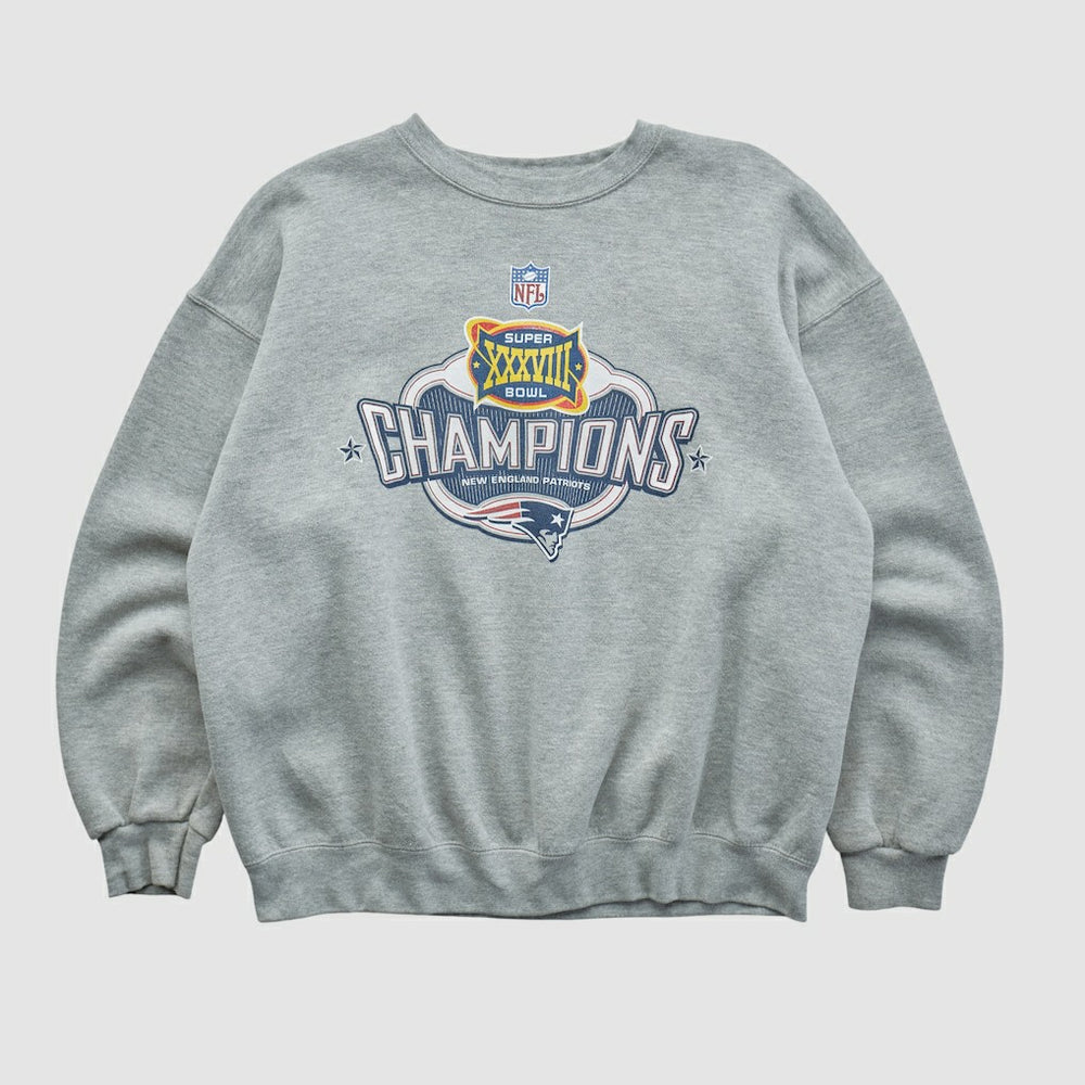 Super Bowl XXXVIII Lee Apparel 2004 Pullover Sweatshirt - Heather Gray Vintage online