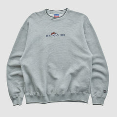 Denver Broncos Champion 2000s Pullover Sweatshirt - Heather Gray Vintage outlet