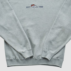 Denver Broncos Champion 2000s Pullover Sweatshirt - Heather Gray Vintage outlet