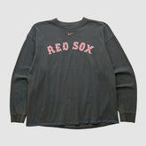 Boston Red Sox 2000s Long Sleeve T-shirt - Black Vintage | Nike