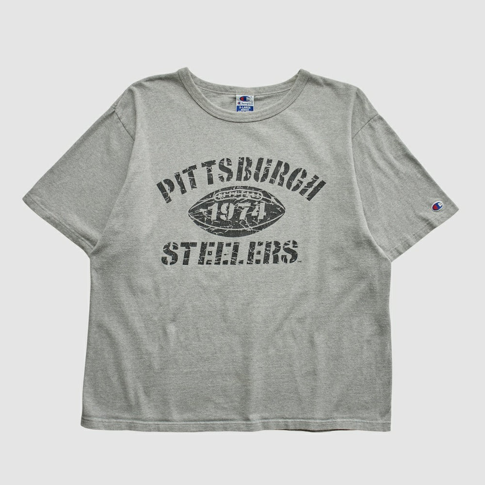Pittsburgh Steelers Champion 90s T-shirt - Heather Gray Vintage online