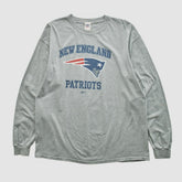 New England Patriots NFL 2000s Long Sleeve T-shirt - Heather Gray Vintage on sale