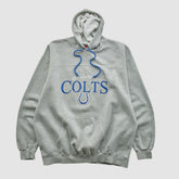 Indianapolis Colts NFL 2000s Hooded Pullover Sweatshirt - Heather Gray Vintage sale