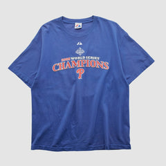 World Series Champions Majestic 2008 T-shirt - Blue Vintage