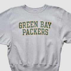 Green Bay Packers Champion 2000s Pullover Sweatshirt - Heather Gray Vintage discount
