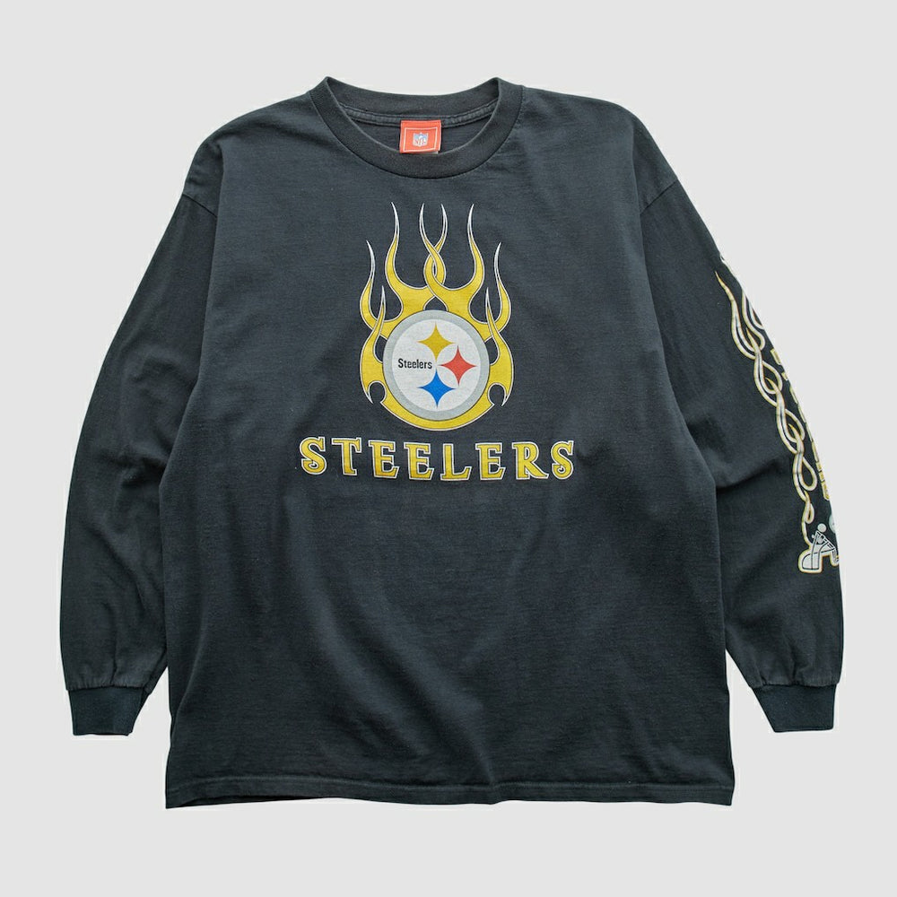 Pittsburgh Steelers NFL 2000s Long Sleeve T-shirt - Black Vintage outlet