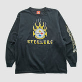 Pittsburgh Steelers NFL 2000s Long Sleeve T-shirt - Black Vintage outlet