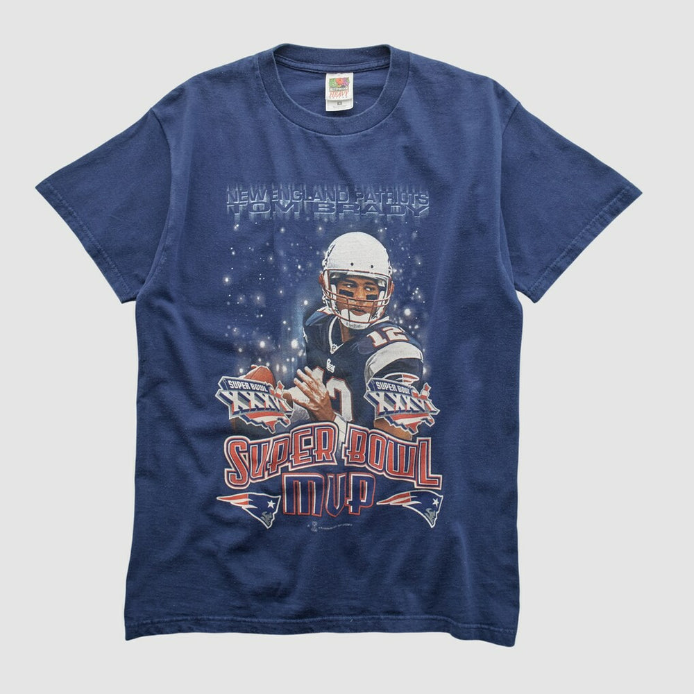 Super Bowl MVP Fruit of The Loom 2002 T-shirt - Navy Vintage online