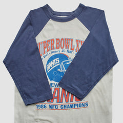 Super Bowl XXI Trench 1986 T-shirt - White Vintage sale