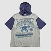 Super Bowl XXVIII Mendez Sportswear 1994 Hooded T-shirt - Heather Gray Vintage cheap