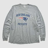 New England Patriots NFL 2000s Long Sleeve T-shirt - Heather Gray Vintage for sale
