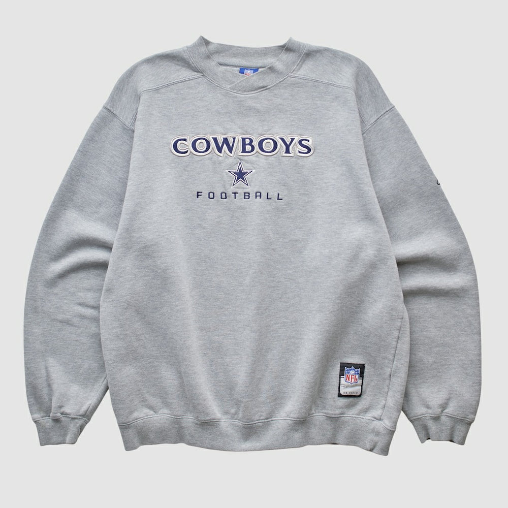 Dallas Cowboys Reebok 2000s Pullover Sweatshirt - Heather Gray Vintage discount