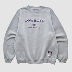 Dallas Cowboys Reebok 2000s Pullover Sweatshirt - Heather Gray Vintage discount