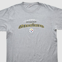 Pittsburgh Steelers 2000s T-shirt - Heather Gray Vintage on sale