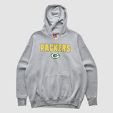 Green Bay Packers NFL 2000s Hooded Pullover Sweatshirt - Heather Gray Vintage sale