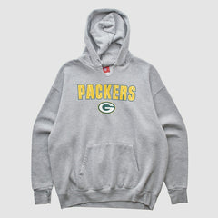 Green Bay Packers NFL 2000s Hooded Pullover Sweatshirt - Heather Gray Vintage sale