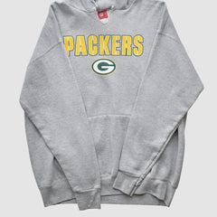 Green Bay Packers NFL 2000s Hooded Pullover Sweatshirt - Heather Gray Vintage sale
