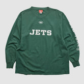 New York Jets NFL 2000s Long Sleeve T-shirt - Green Vintage on sale