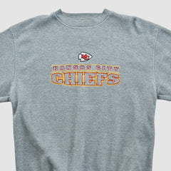 Kansas City Chiefs Active 2000s Pullover Sweatshirt - Gray Vintage cheap