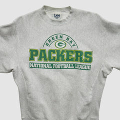 Green Bay Packers Lee Sport 90s Pullover Sweatshirt - Heather Gray Vintage cheap
