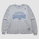New England Patriots Reebok 2003 Long Sleeve T-shirt - Heather Gray Vintage on sale
