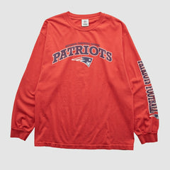New England Patriots NFL 2010s Long Sleeve T-shirt - Red Vintage for sale