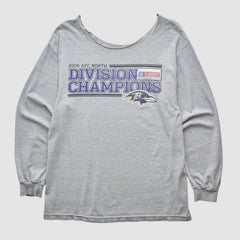 Baltimore Ravens 2006 Long Sleeve T-shirt - Heather Gray Vintage discount