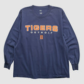 Detroit Tigers Lee Sport 2000s Long Sleeve T-shirt - Navy Vintage