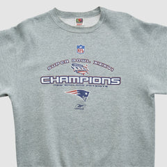 Super Bowl XXXVI Fruit of The Loom 2002 Pullover Sweatshirt - Heather Gray Vintage outlet