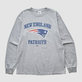 New England Patriots Reebok 2000s Long Sleeve T-shirt - Heather Gray Vintage sale