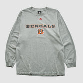 Cincinnati Bengals NFL 2010s Long Sleeve T-shirt - Heather Gray Vintage for sale
