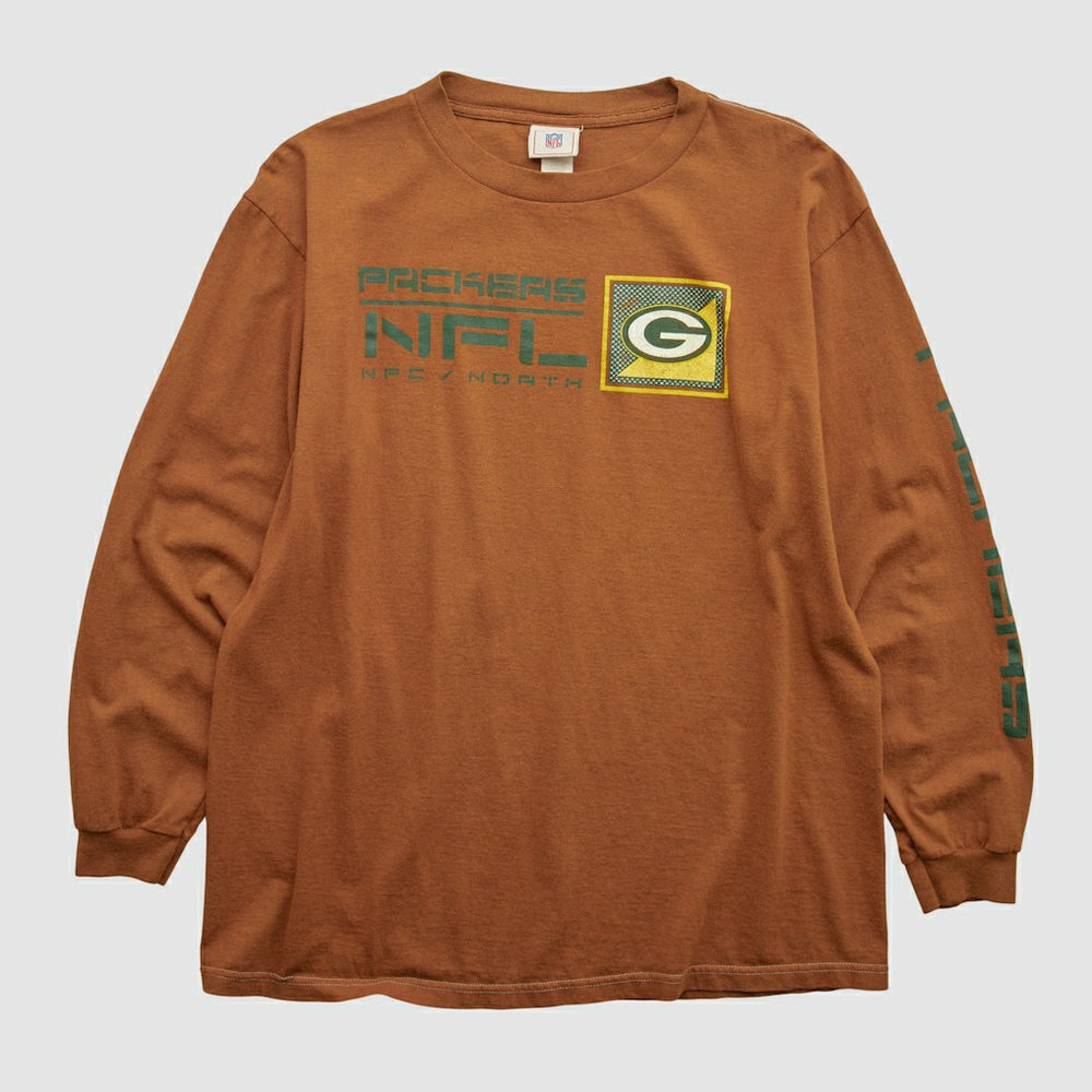 Green Bay Packers NFL 2000s Long Sleeve T-shirt - Clay Vintage online
