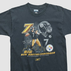 Ben Roethlisberger Reebok 2000s T-shirt - Black Vintage discount