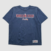 Atlanta Braves Majestic 2000s T-shirt - Navy Vintage